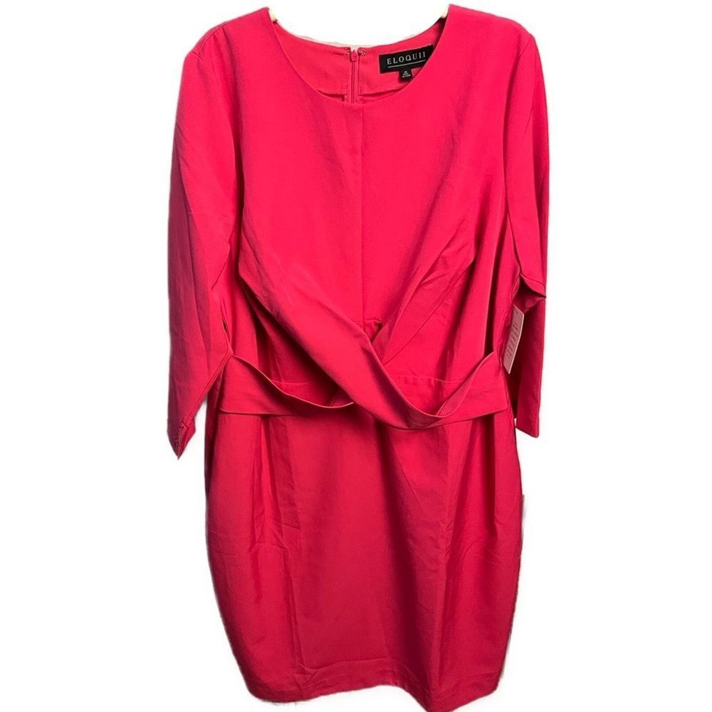 Eloquii NWT Pink Barbie Criss Cross Waist Sheath Dress- Size 18